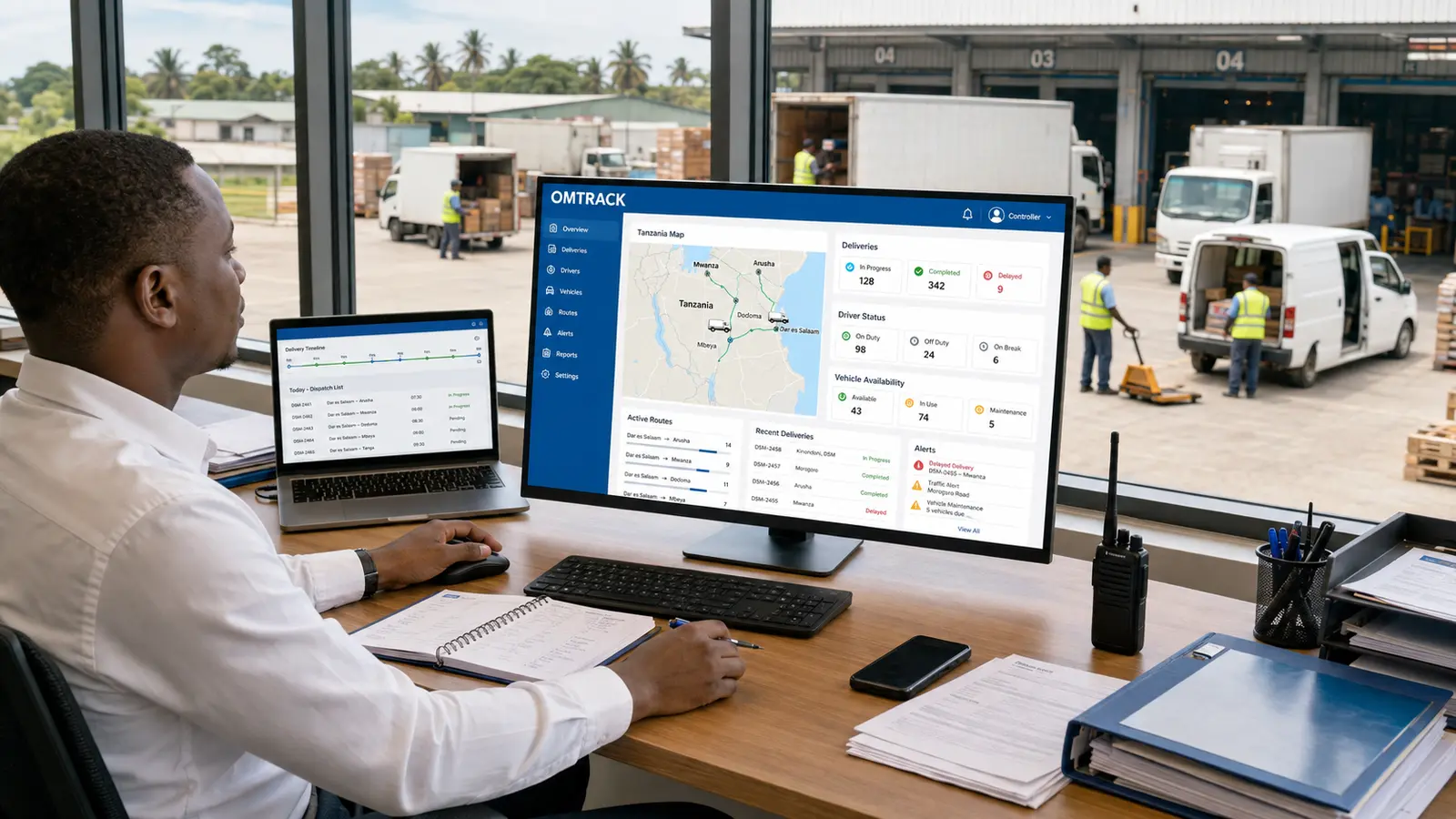 Delivery operations team reviewing dispatch assignments and delivery progress in Tanzania