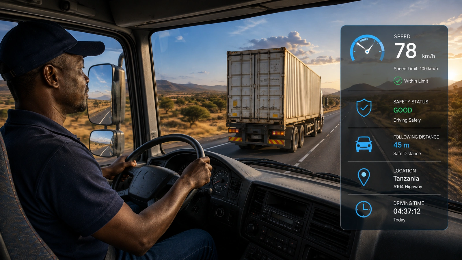 Fleet manager monitoring logistics operations from a digital control room