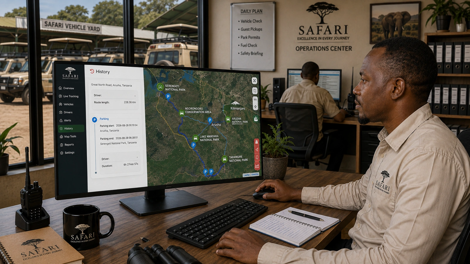 Fuel monitoring for safari Land Cruisers and tour vehicles operating in Tanzania